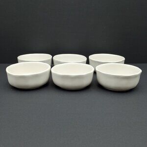 Pfaltzgraff Heritage White Dessert Bowls Small Paneled Fruit Sauce Berry Bowls